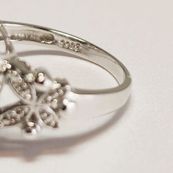 Amethyst Ring 3.1 Carats Sterling Silver Size 7 - Picture 7 of 8